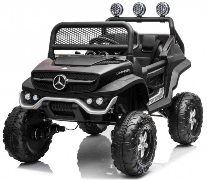 mamido  Dětské elektrické autíčko Buggy Mercedes-Benz Unimog 4x4 černé