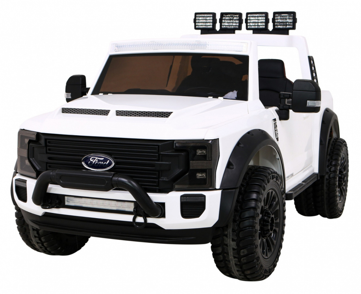 Levně Elektrické autíčko Ford Super Duty 4x4 bílé