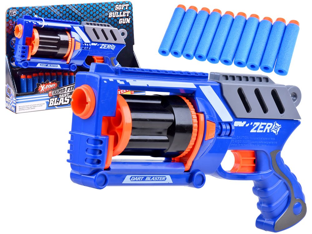 Levně Dětská pistole Blaster s pěnovými náboji 10ks