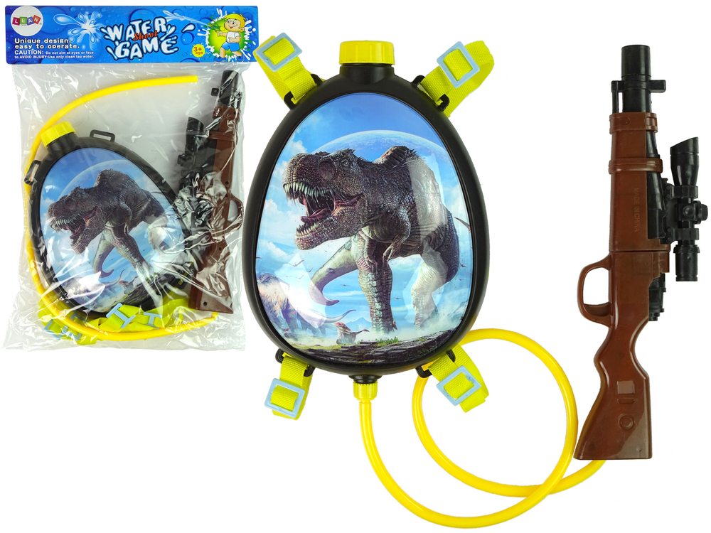 mamido  Dětská vodní pistole Dino se zásobníkem v batohu