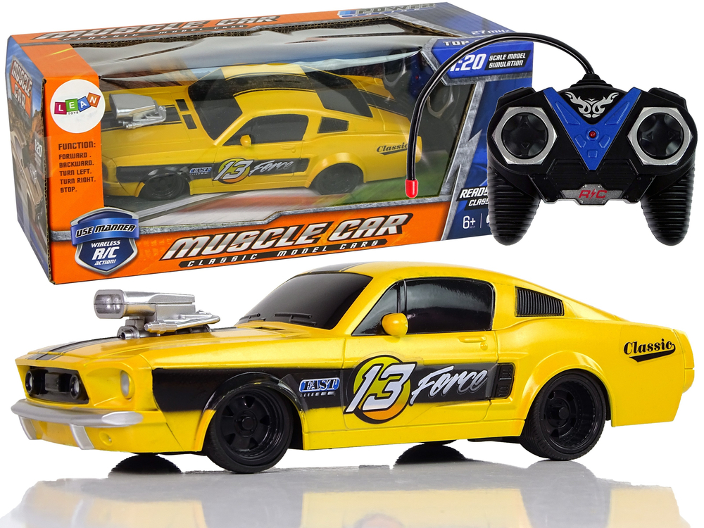 Levně Sportovní auto na dálkové ovládání R/C 1:20 žluté
