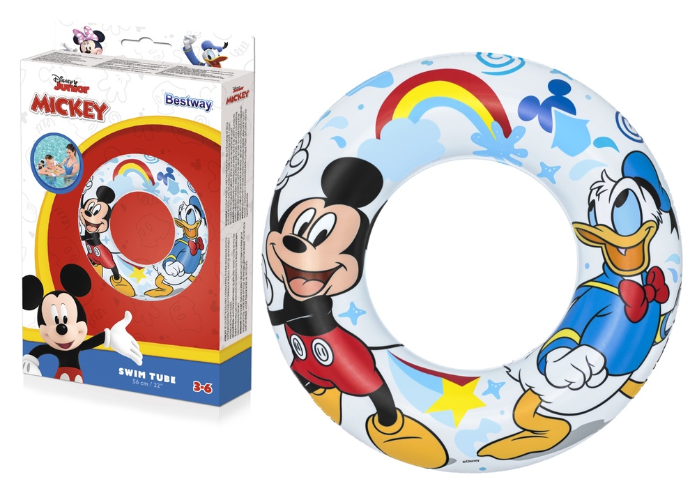 Levně Bestway Nafukovací plavecký kruh Mickey Mouse 56cm Bestway