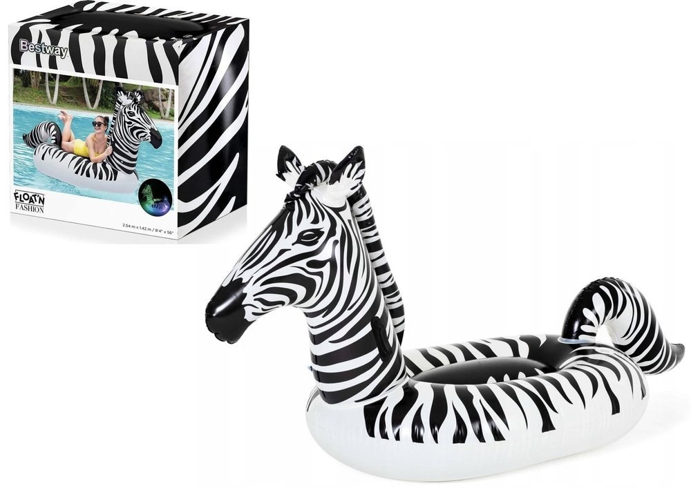 Levně Bestway Nafukovací zebra LED osvětlení 254x142 cm