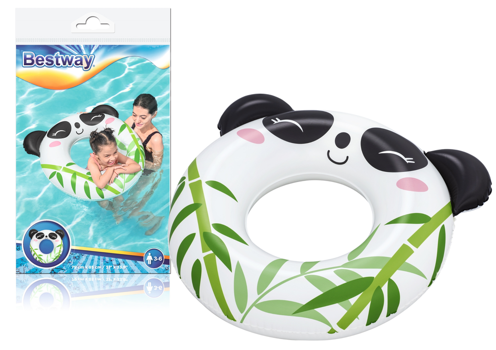 Levně Bestway Nafukovací kruh do bazénu panda 76x85 cm