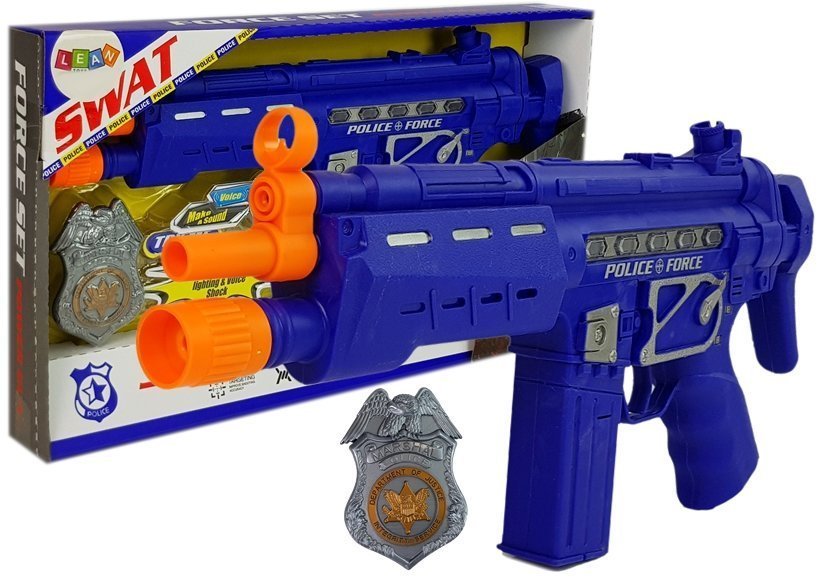mamido  Policejní souprava pistole odznak námořnická modř zvukové světelné efekty 37cm
