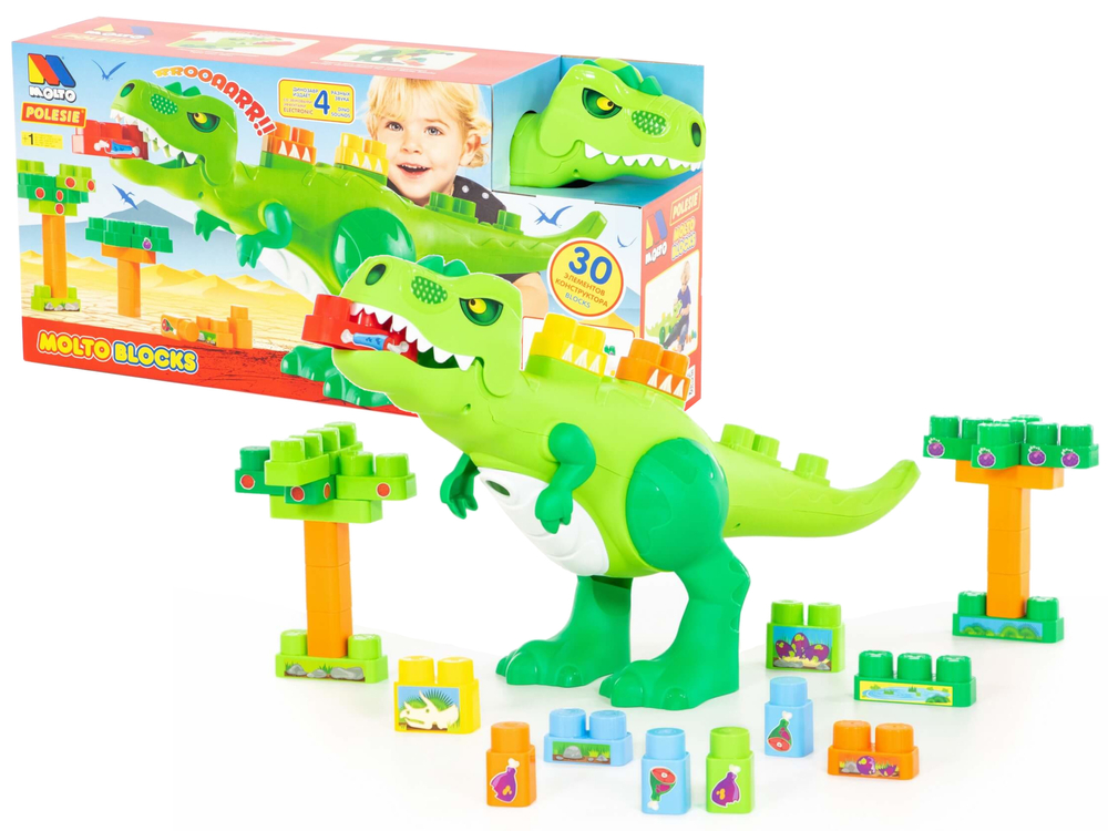 mamido  Stavebnice dinosaurus pro nejmenší 30 kostek