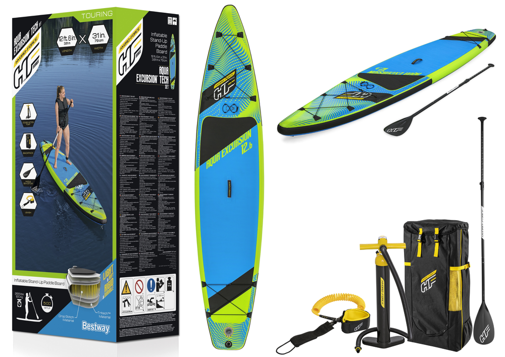 mamido  Nafukovací paddleboard s příslušenstvím Bestway 65373 Aqua Excursion 381 cm