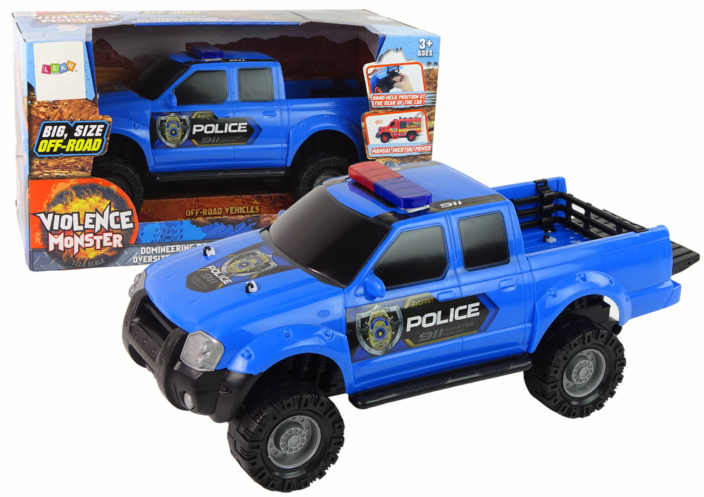 Levně Natahovací autíčko Pick-Up modré