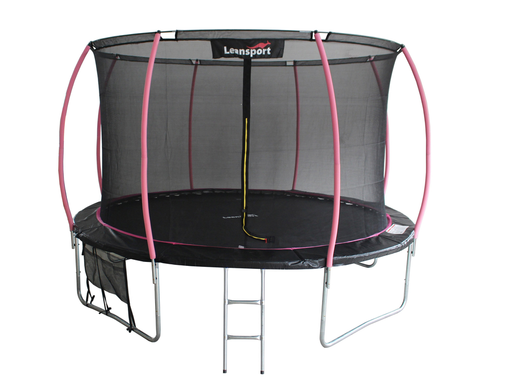 Levně Zahradní trampolína 366 cm černo-růžová