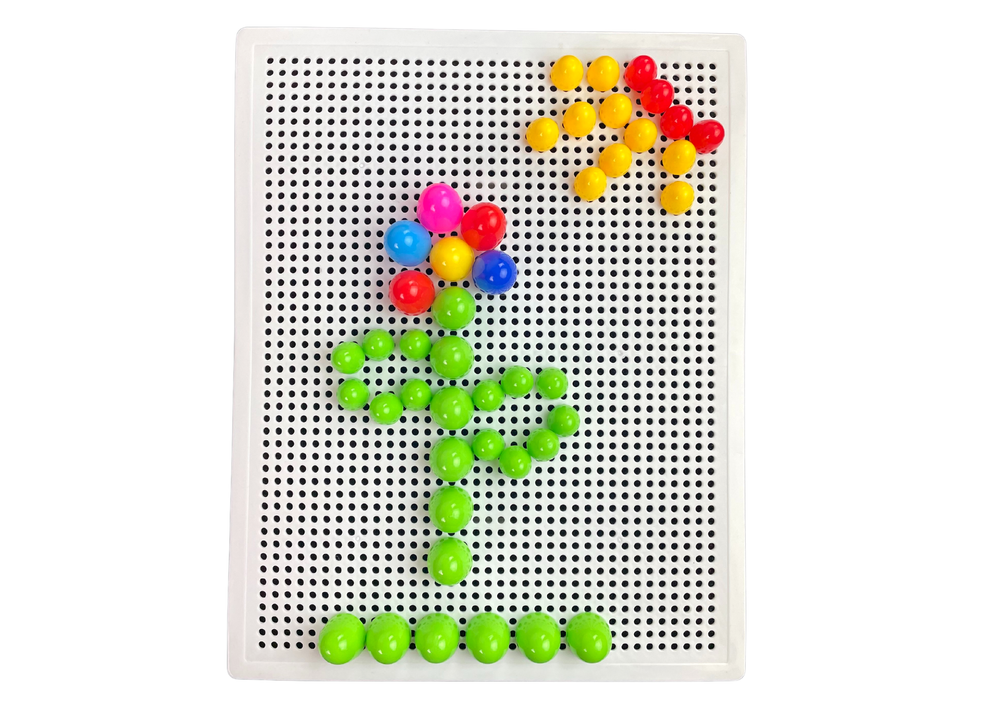 mamido  Velké kreativní puzzle barevné špendlíky 192 kusů
