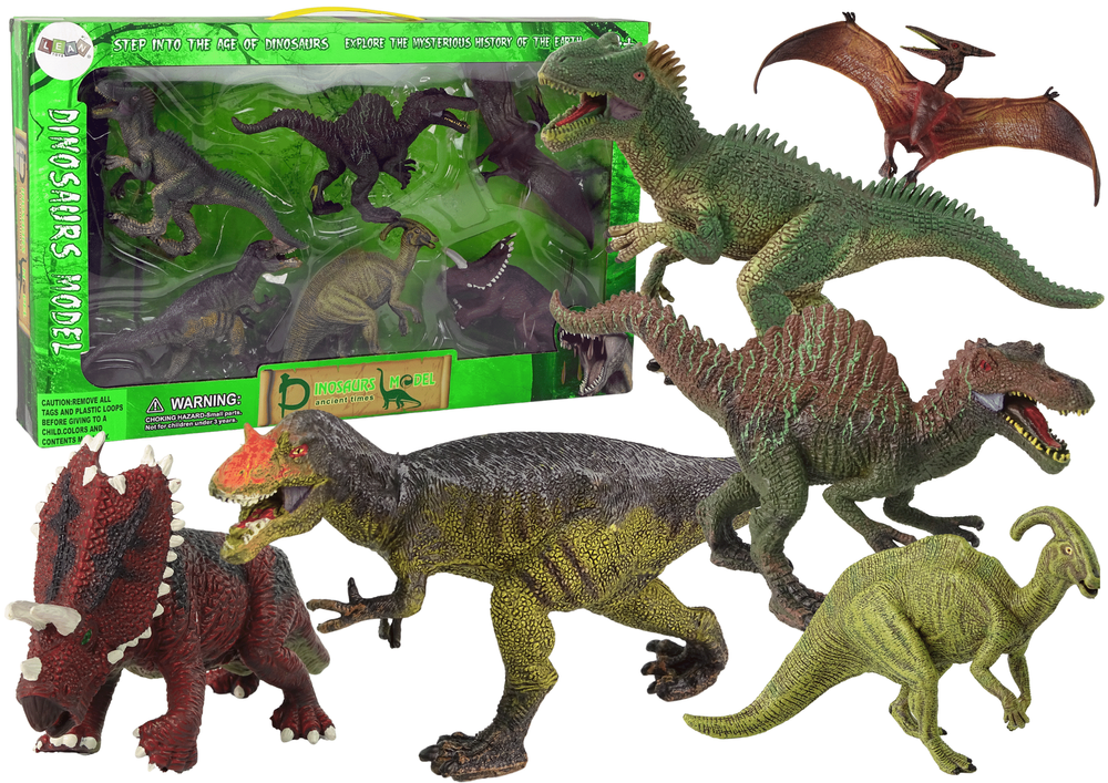 mamido  Dinosauří set, 6ks Modely velkých dinosauřích figurek