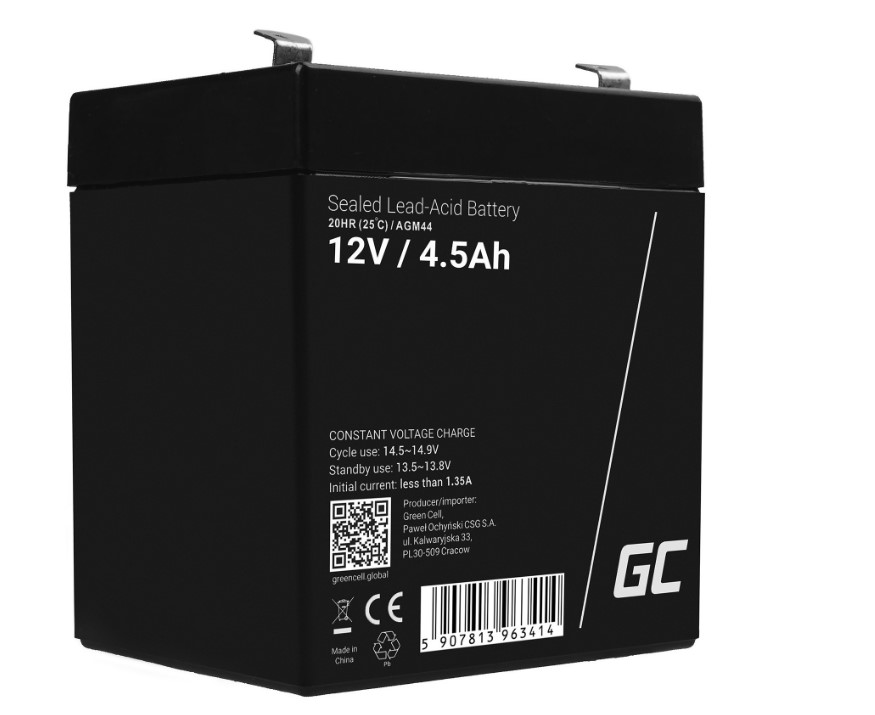 Levně Mamido Gelová baterie 12V 4,5Ah