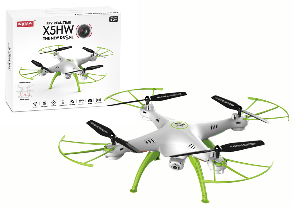Levně Dron X5HW bílá a zelená