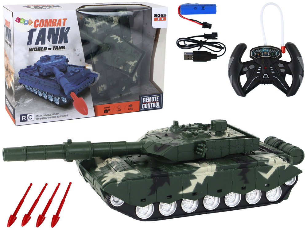 Levně Tank na dálkové ovládání R/C Combat zelený