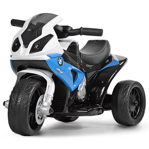 Levně Dětská elektrická motorka BMW S1000RR tříkolka modrá