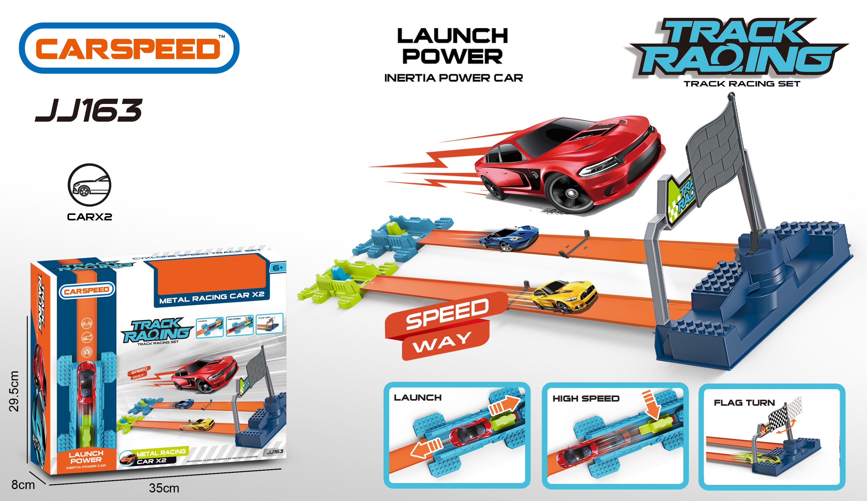 Levně Mamido Závodní dráha Šampionát Vystřelovací Car Speed