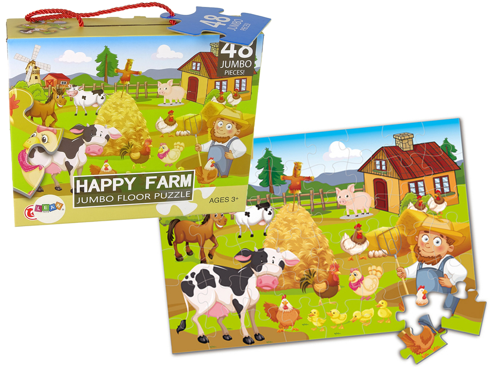 mamido  Dětské puzzle Zvířata na farmě 48 dílků