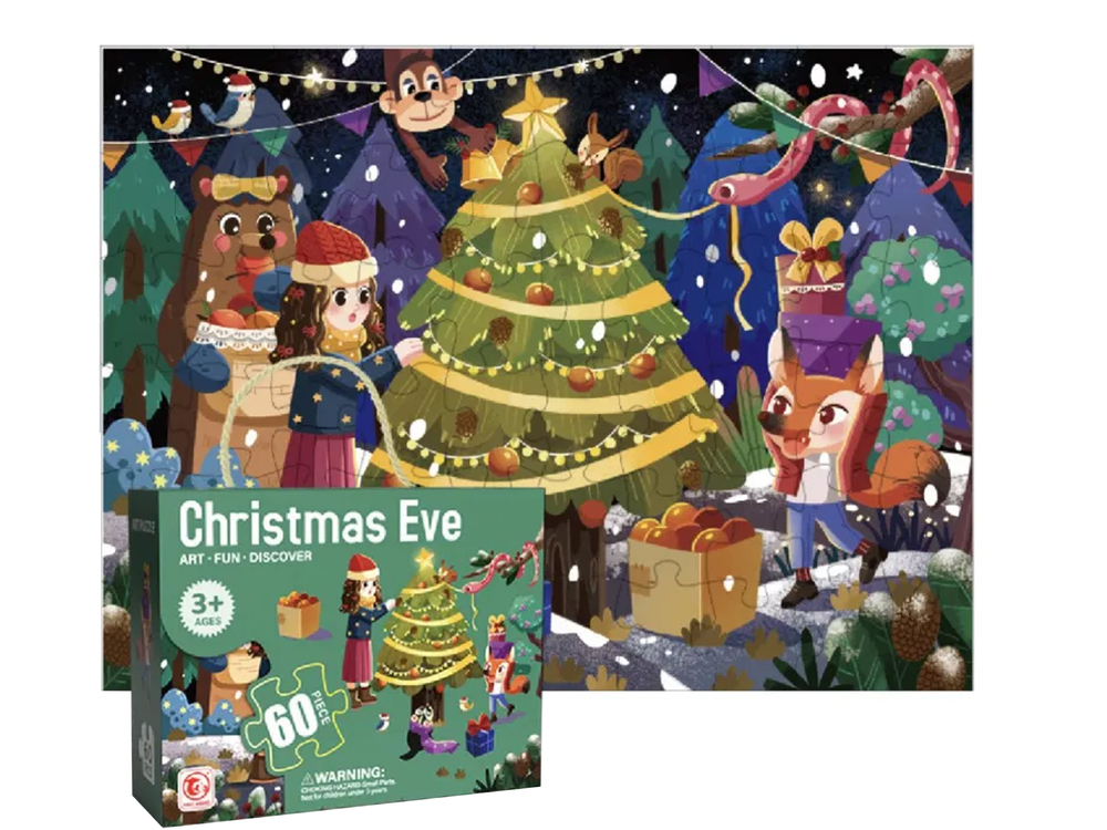 Levně Dětské puzzle Vánoční přípravy 60 dílků