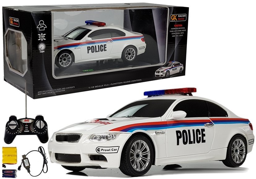 Levně Auto na dálkové ovládání Policie R/C 1:18