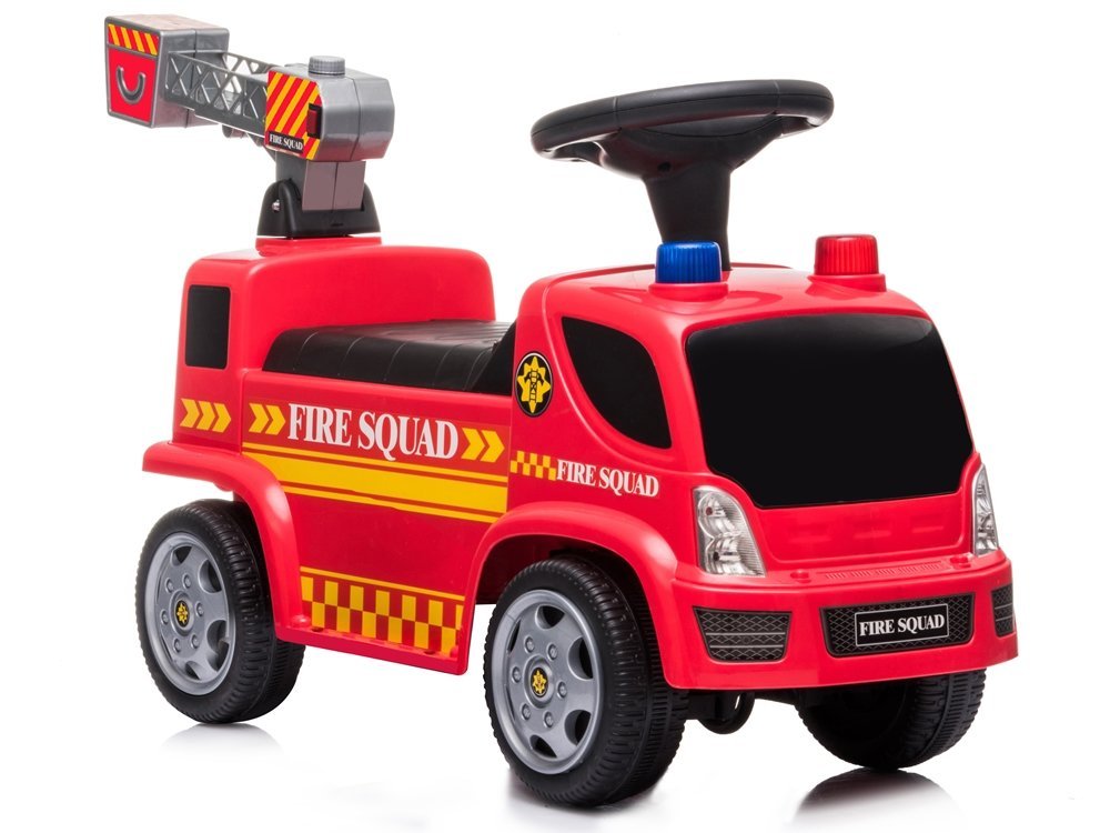 Levně Elektrické autíčko hasiči s vysouvacím žebříkem a bublinami