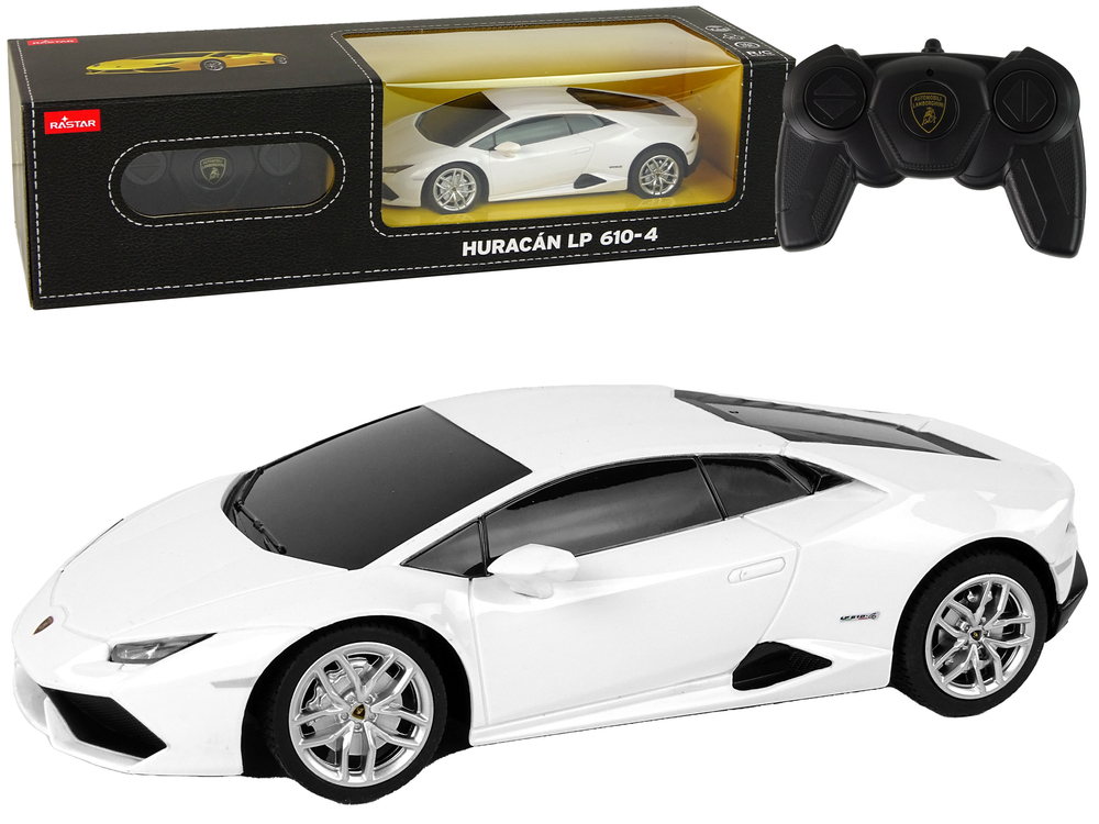 Levně Auto na dálkové ovládání R/C Lamborghini Huracan Rastar 1:24 bílé