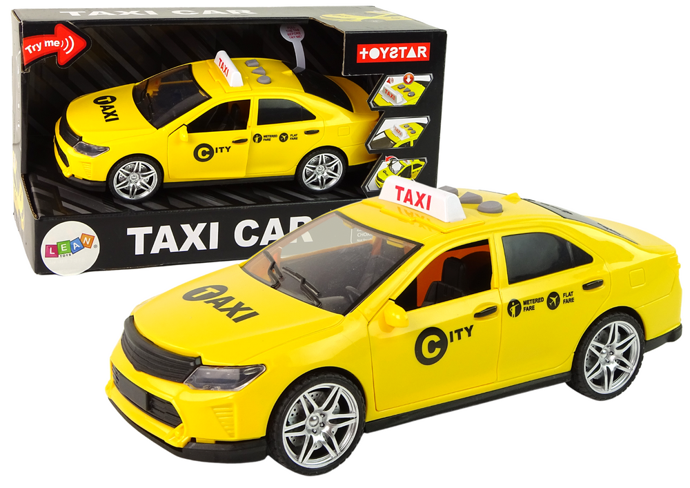 mamido  Autíčko Taxi s třecím pohonem 1:14 žluté