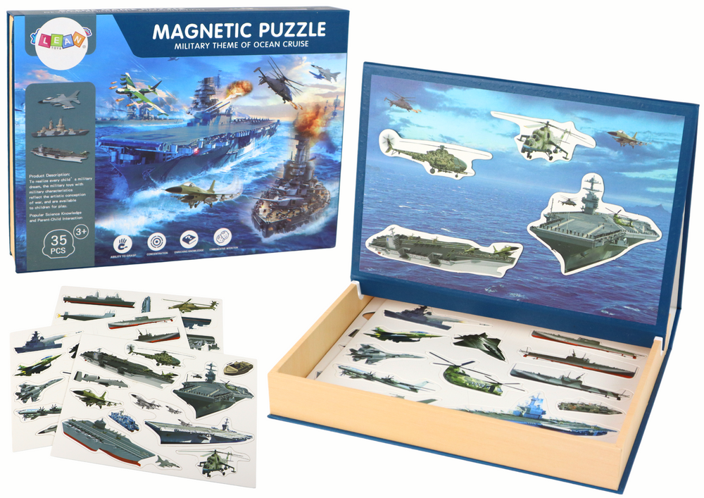 mamido  Vzdělávací magnetické puzzle vojenských lodí
