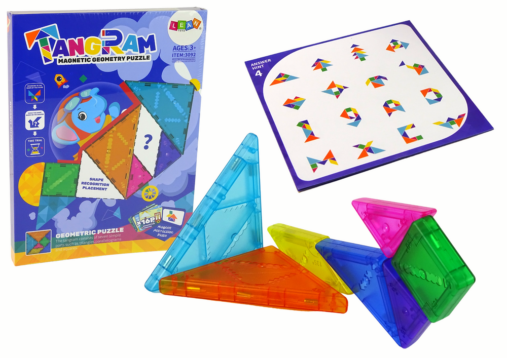 mamido  Skládačka Tangram se 7 magnetickými kostkami