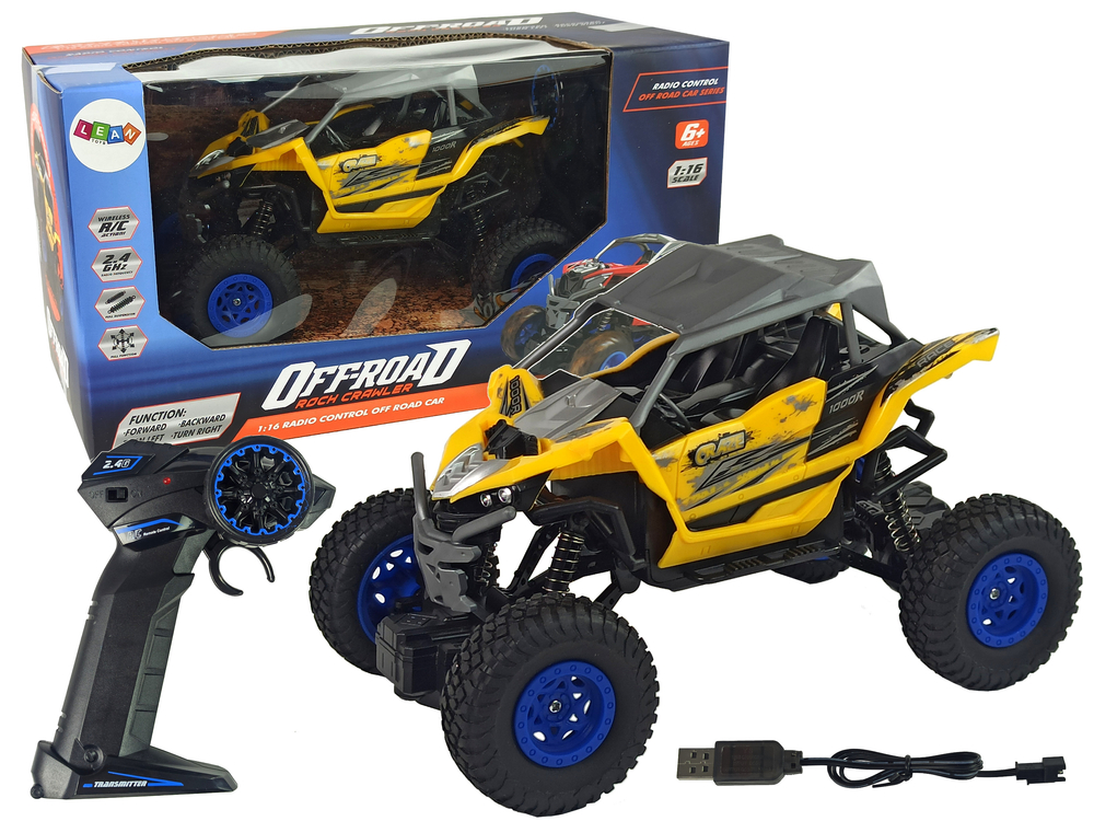 mamido  Terénní auto na dálkové ovládání RC Off-Road 2,4 GHz 1:16 žluté RC