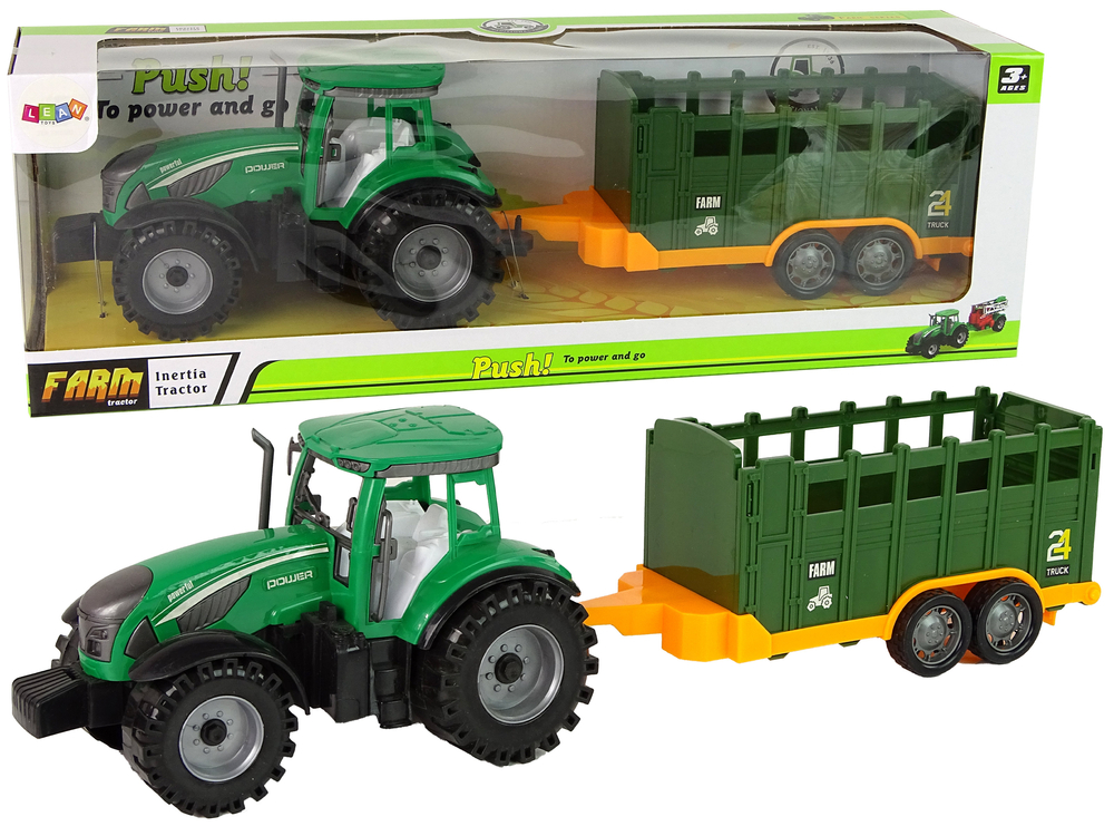 mamido  Traktor s přívěsem třecí pohon zelený