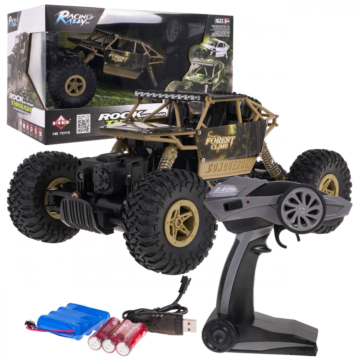 mamido  Terénní autíčko na dálkové ovládání Crawler Forester 1:18 hnědé RC