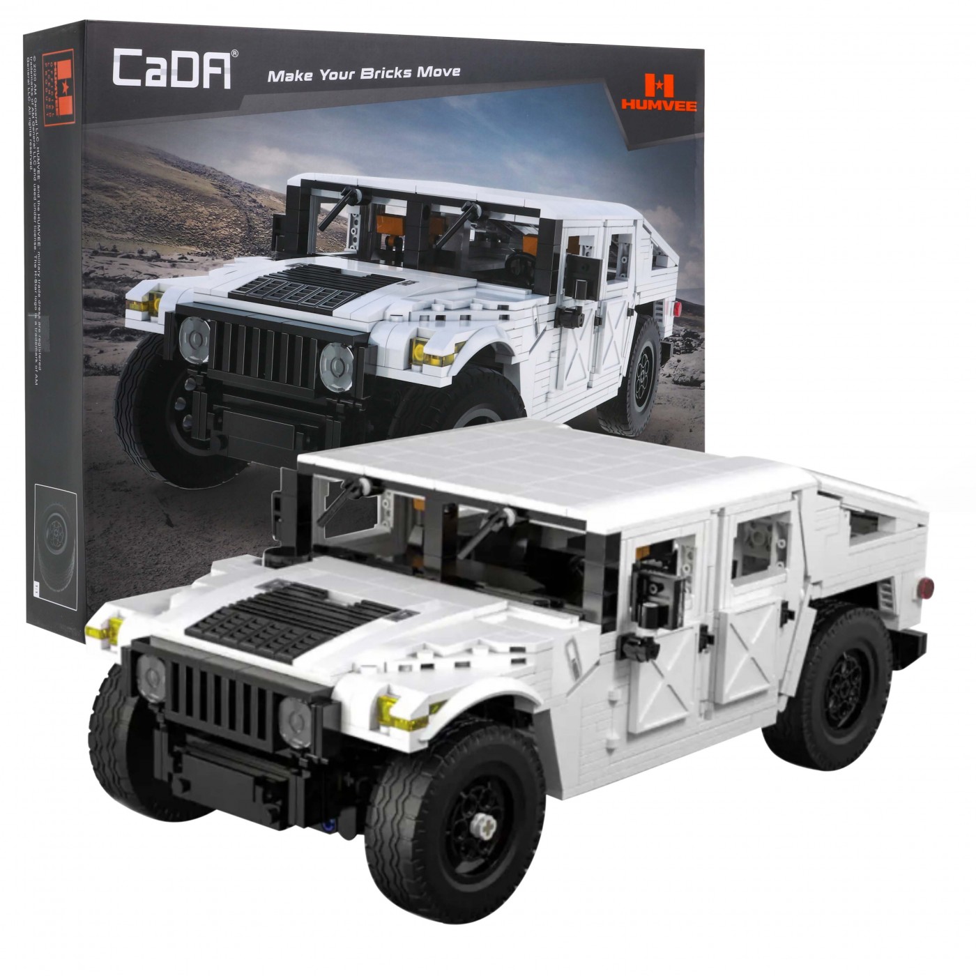 mamido  Stavebnice technic vojenské auto Humvee 1:12 1386 dílů