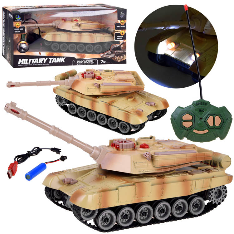 mamido Tank na dálkové ovládání s efekty hnědý RC mamido Tank na dálkové ovládání s efekty hnědý RC