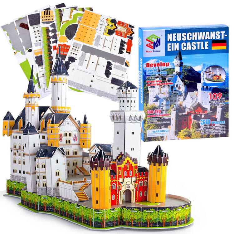 mamido  Puzzle 3D Hrad NEUSCHWANSTEIN 109 dílků