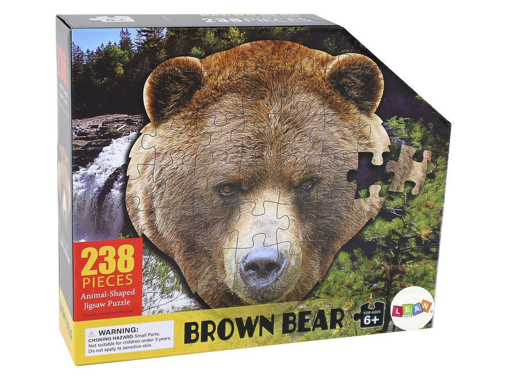mamido  Puzzle Hlava hnědého medvěda 238 dílků