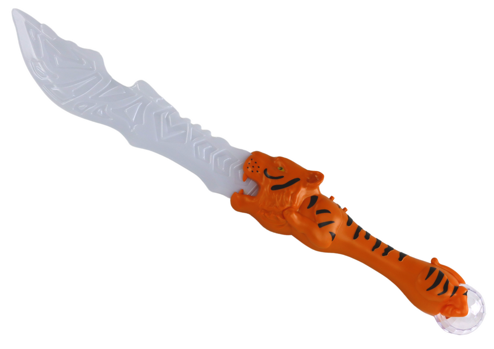 mamido  Dětský světelný meč s rukojetí tygra oranžový