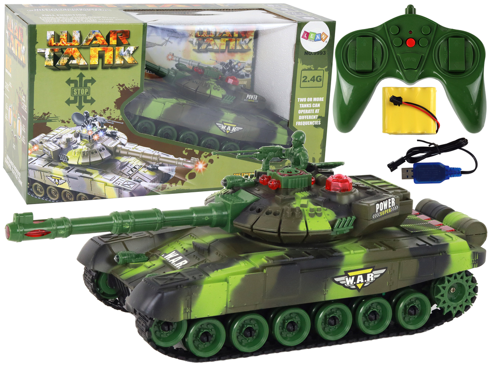 mamido  Vojenský tank na dálkové ovládání RC 2,4 GHz RC