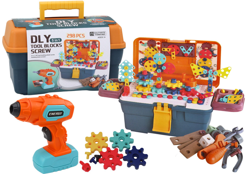 Levně 3D konstrukční puzzle v krabičce DIY s vrtačkou