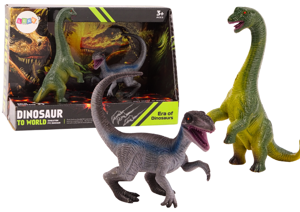 Levně Sada Dinosaurích figurek Brachiosaurus Velociraptor 2 ks
