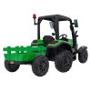Dětský elektrický traktor BLAST s přívěsem zelený13