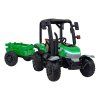 Dětský elektrický traktor BLAST s přívěsem zelený06