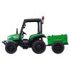 Dětský elektrický traktor BLAST s přívěsem zelený08