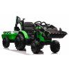 dětský elektrický traktor s vlečkou zelený04