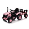 Dětský elektrický traktor s vlečkou 12V 7Ah růžový