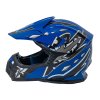 kask motocyklowy enduro niebieski s