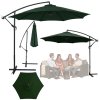 pol pl Parasol Ogrodowy Boczny Z Regulacja Pochylu Pokrowiec 350 x 250cm Zielony 27989 1
