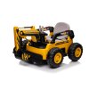 Dětský elektrický bagr CAR-26B žlutý | 4x4 | RC 2.4Ghz | EKO kůže | 12V10Ah