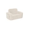 Dětské rozkládací pěnové křeslo LUMI Jemný plyš (Barva Cream)