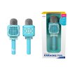 Dětský bezdratový Bluetooth karaoke mikrofon modrý MT1565