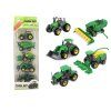 Farmářský set pěti kovových zemědělských strojů, Traktor, kombajn 1:64 MT1452